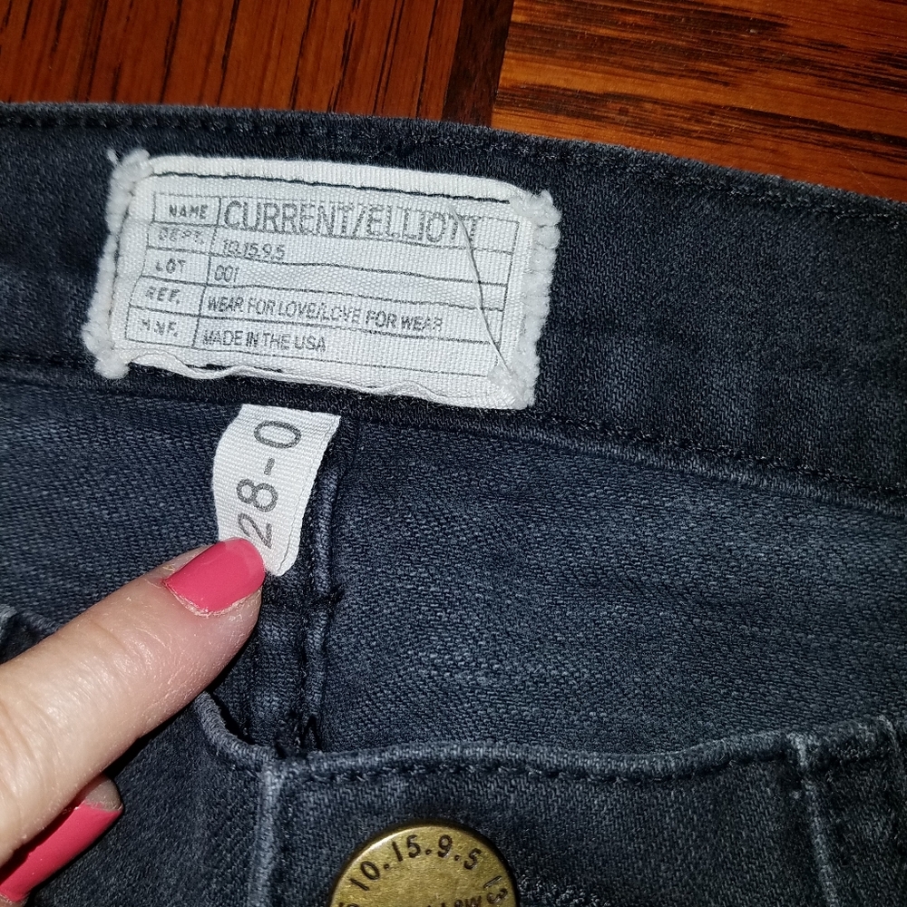 Current/Elliott Chevron Skinny Rhinestone Jean - Picture 6 of 9